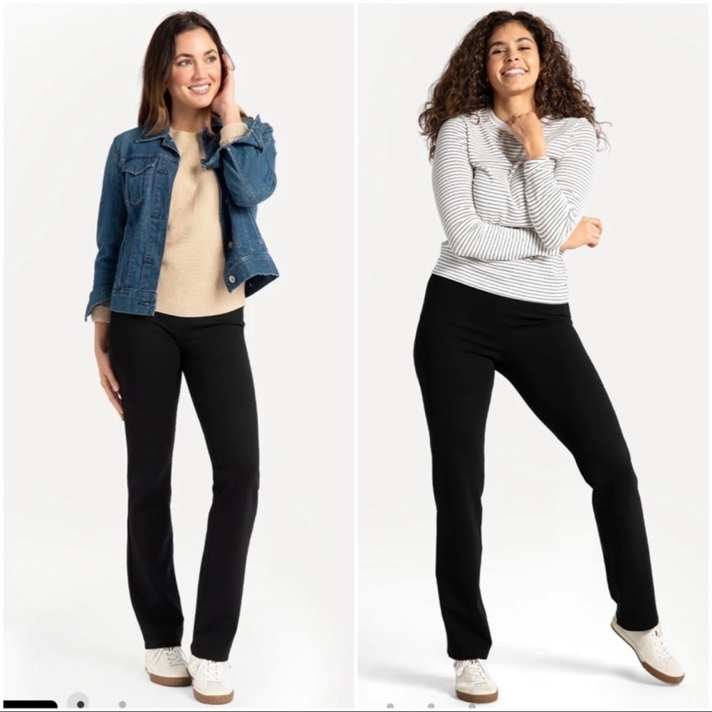 Betabrand Dress Pants Yoga Pants Classic Straight Leg Black Petite S